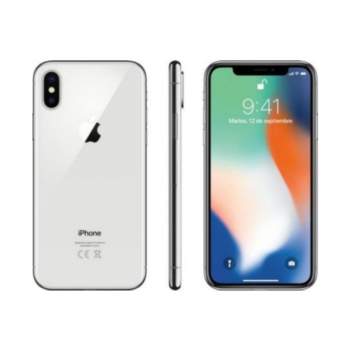 Movil segunda mano iPhone X blanco con 64GB ROM con FACE ID